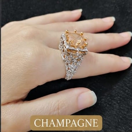 Sparkling Gemstone Cocktail Ring for Women Elegant Jewelry