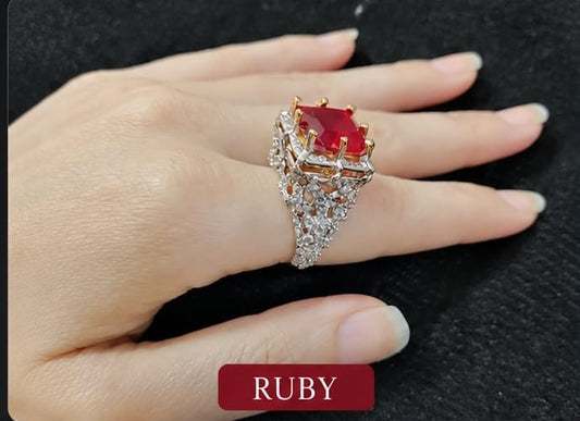 Sparkling Gemstone Cocktail Ring for Women Elegant Jewelry