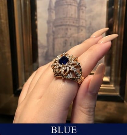 Glamorous Crystal Dress Ring for Women Special Occasion Jewelry