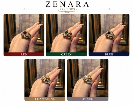 Antique Inspired Women’s Statement Ring with Sparkling CZ Stones