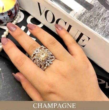 Luxury Crystal Dress Ring for Women Wedding & Evening Wear