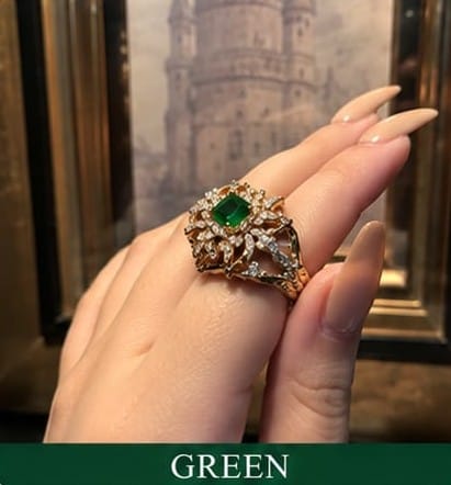 Glamorous Crystal Dress Ring for Women Special Occasion Jewelry