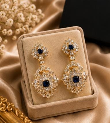 Premium Emerald Cut Statement Earrings for Women