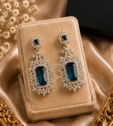 Premium Women's Cocktail Earrings with Sparkling Gemstones