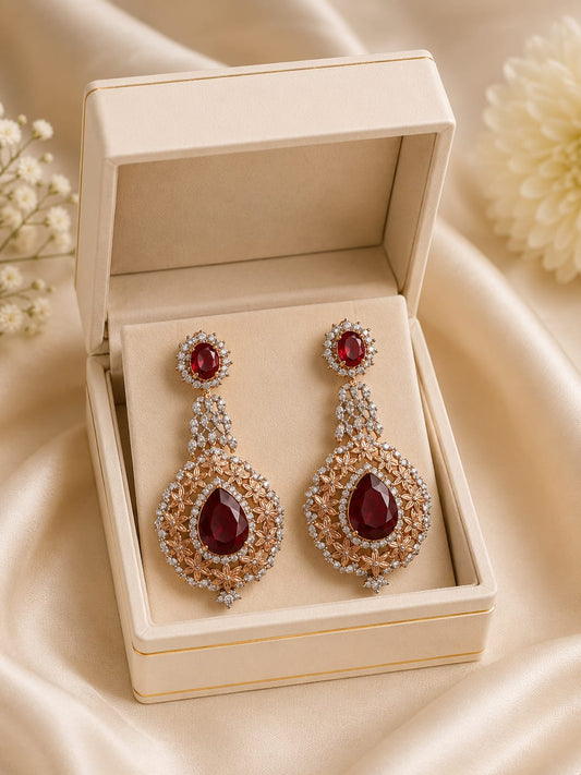 Glamorous Emerald Cut Earrings for Women Party Jewelry