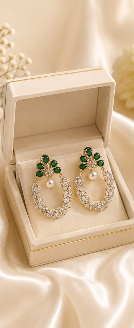 Exquisite Statement Gemstone Earrings for Wedding & Party Wear